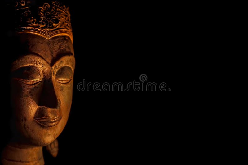 Zen buddyzm Duchowy enlightenment spokojna Buddha głowa w m