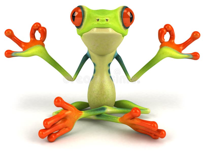 Zen Frog stock illustration. Illustration of yoga, ecosystem 20655171