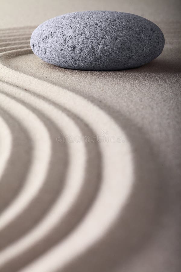Zen garden tranquility and balance stone