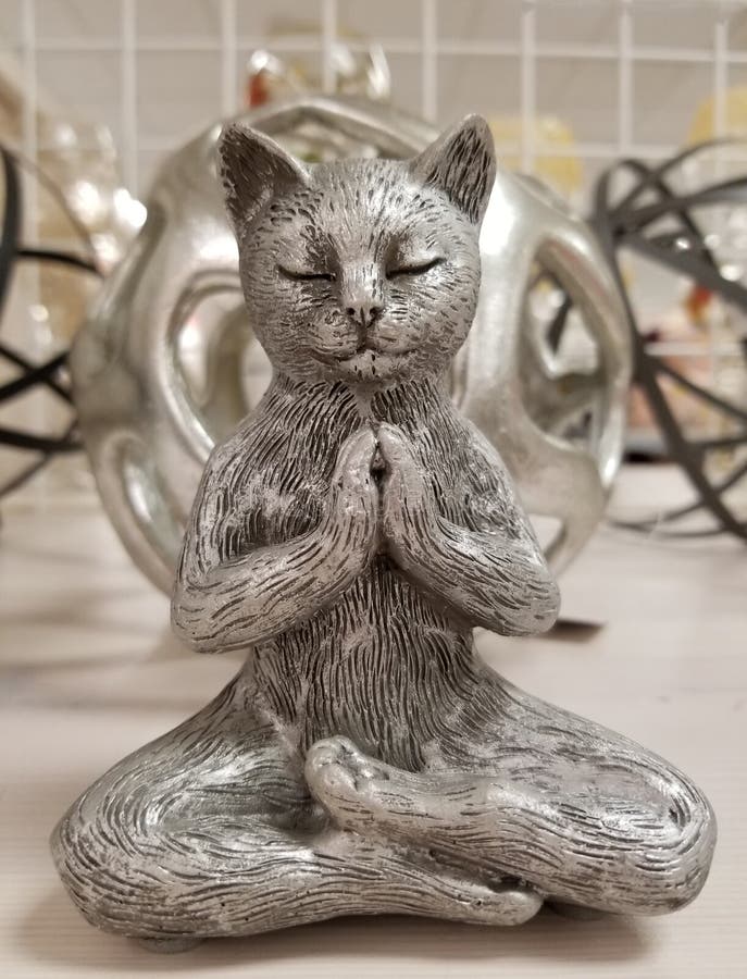 Zen Kitty Cat in Buddha Meditation Pose