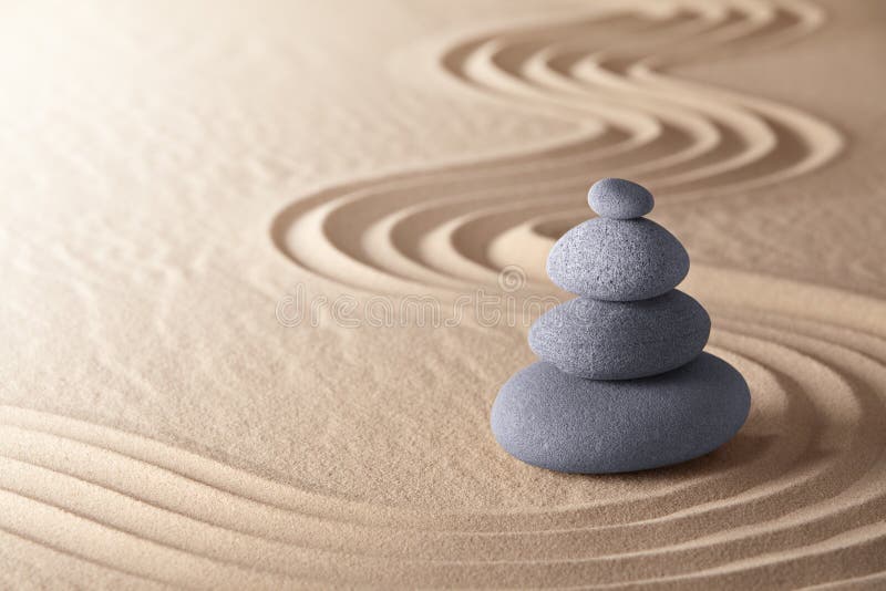 Zen medytaci ogródu równowagi kamienie