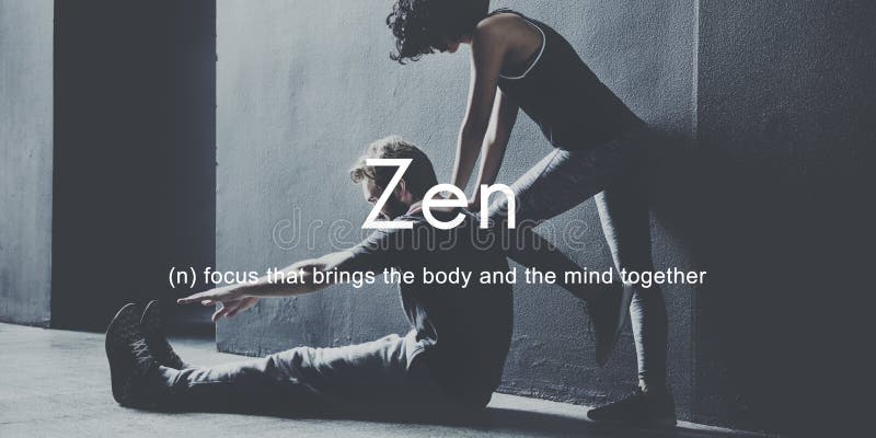 Zen Spirituality Buddhism Body en het Concept van de Meningsmeditatie