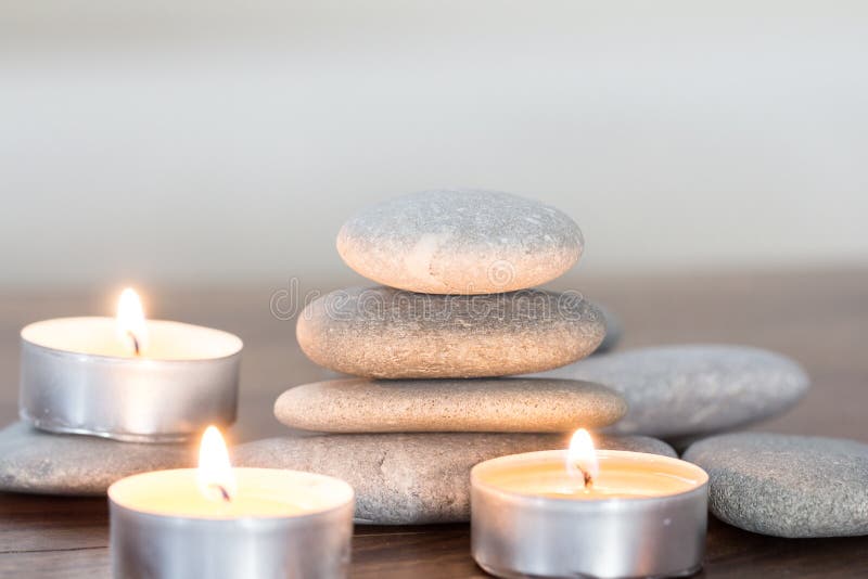 Zen stones and candles stock image. Image of relaxation 101400549
