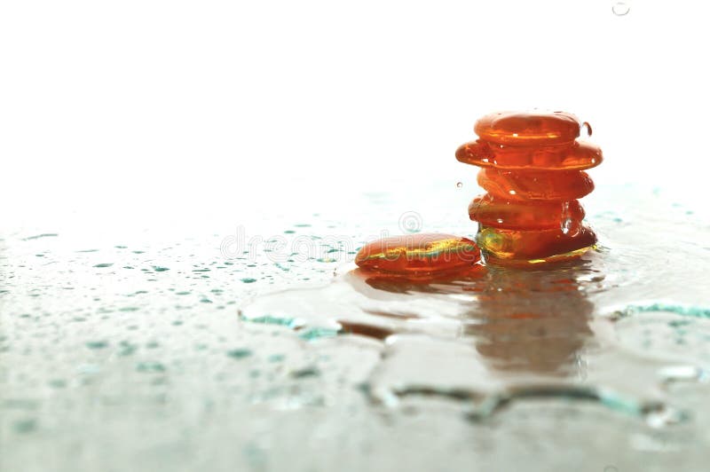 Zen Stones with Falling Water Drops Stock Image Image of relaxation