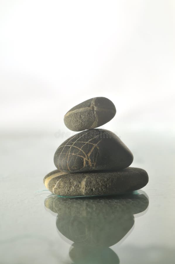 Zen Stones With Falling Water Drops Royalty Free Stock Photos Image
