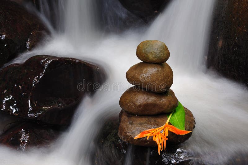 Zen stones with flower