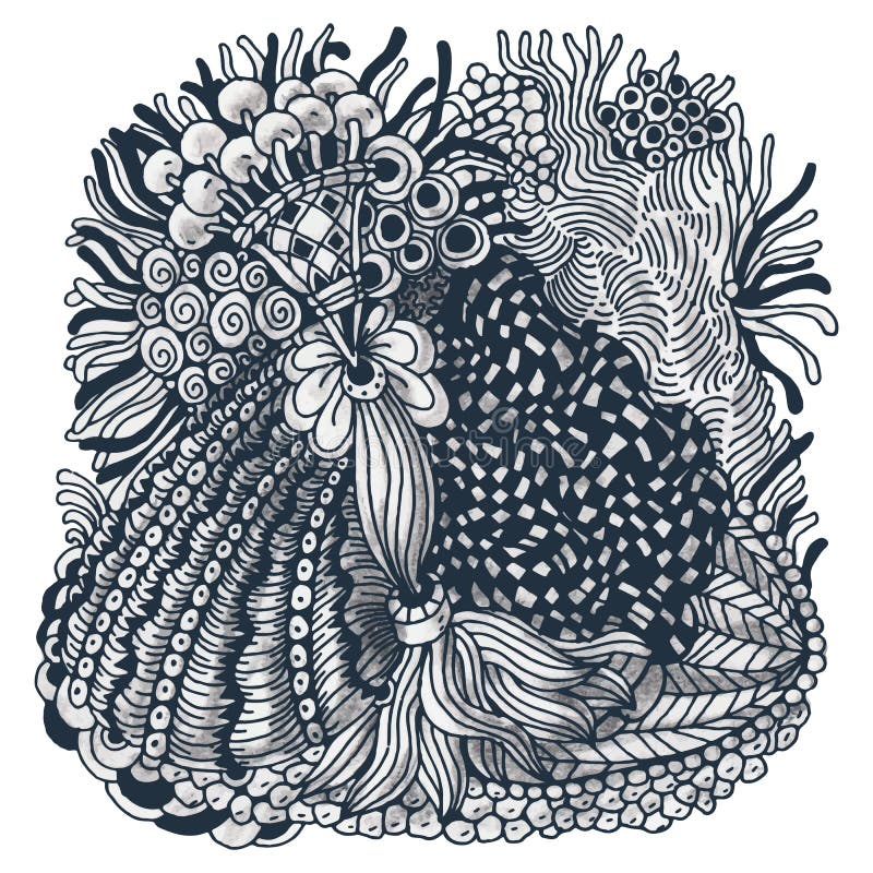 Zentangle stock de ilustración Zentangle stock de ilustración