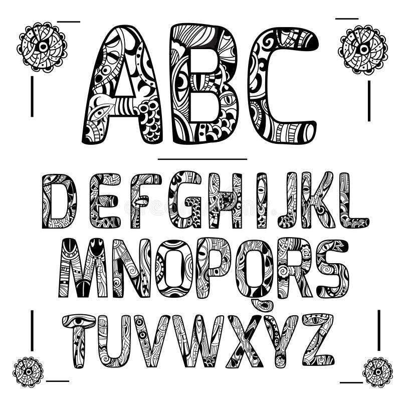Childish Font In Scandinavian Style Decorative Letters For Kids