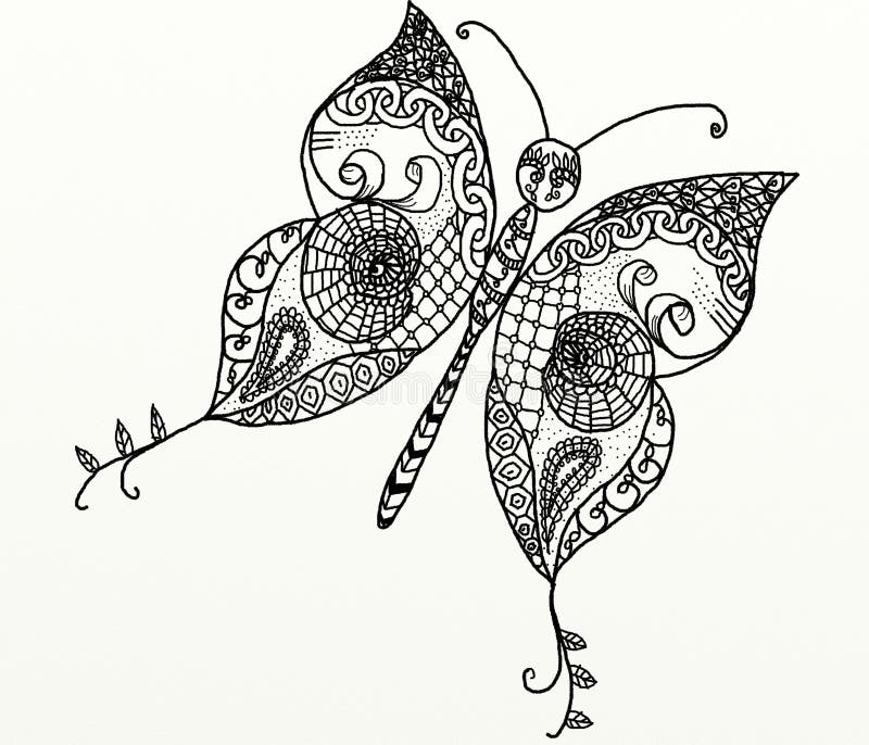 Zentangle butterfly