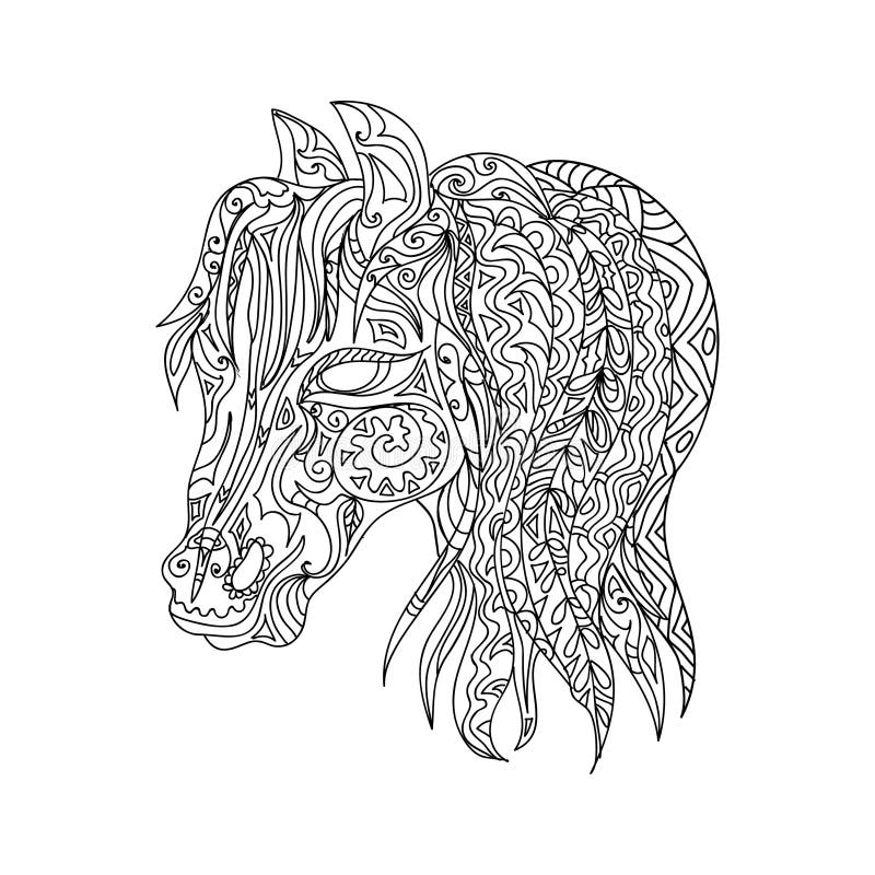 Pulando O Cavalo Com Um Pontapé Ilustração do Vetor - Ilustração