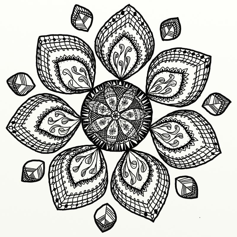 Zentangle flower