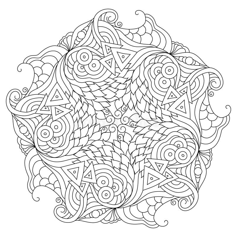 Coloring page No.1737 - Calm and zen Art Mandala