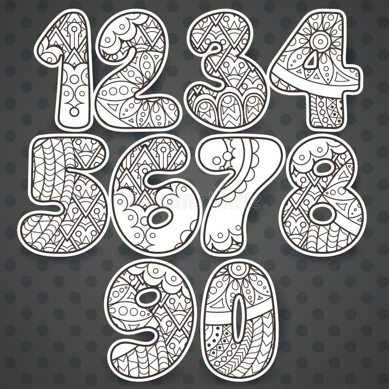 Zentangle Number Patterns