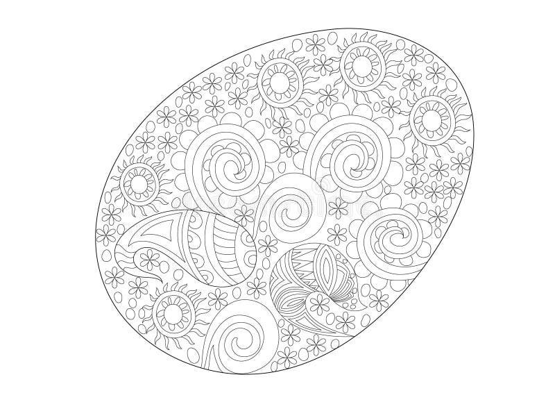 Zentangle spornte Easter Egg-Muster an vektor abbildung Zentangle spornte Easter Egg-Muster an vektor abbildung