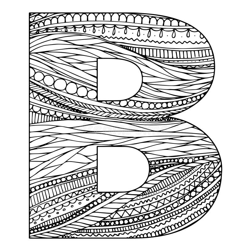 Zentangle Letter B Stock Illustrations – 49 Zentangle Letter B Stock ...