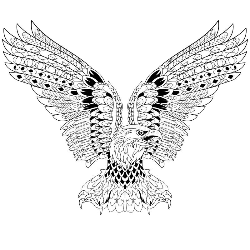 Zentangle stylized eagle royalty free illustration Zentangle stylized eagle royalty free illustration