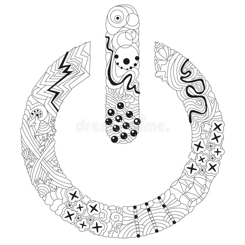 Zentangle Stylized on Off Switch - Vector Icon for Coloring. Hand Drawn Lace Vector Illustration Stock Vector - Illustration of electric, button: 173017343 Zentangle Stylized on Off Switch - Vector Icon for Coloring. Hand Drawn Lace Vector Illustration Stock Vector - Illustration of electric, button: 173017343