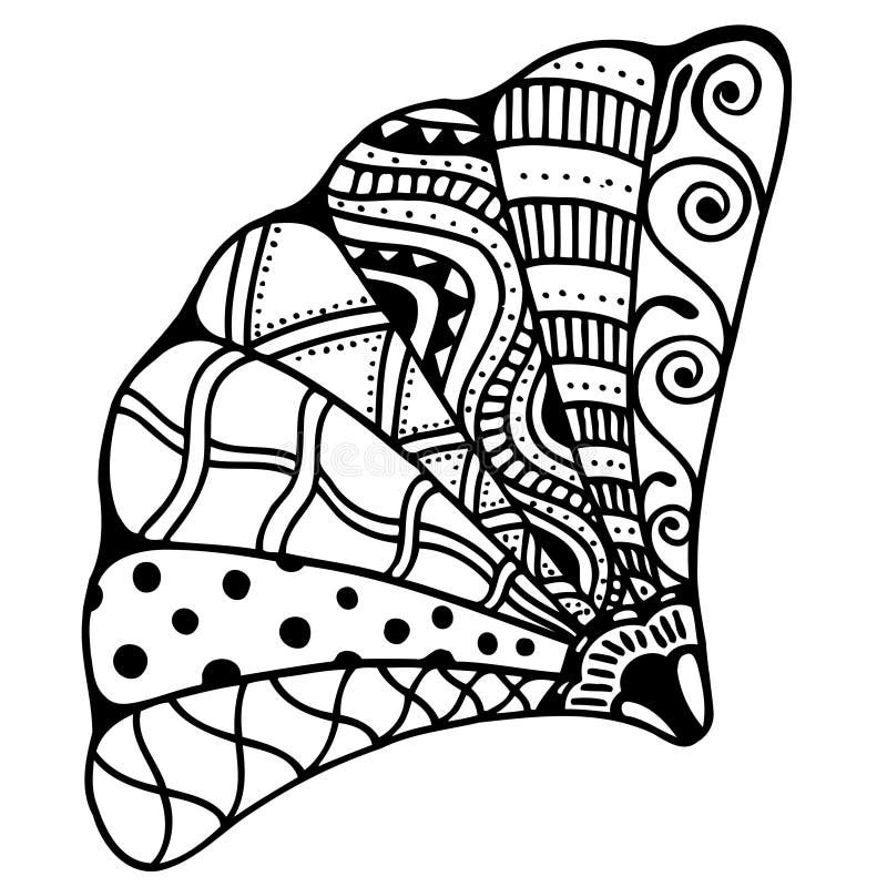 Zentangle stylized shell