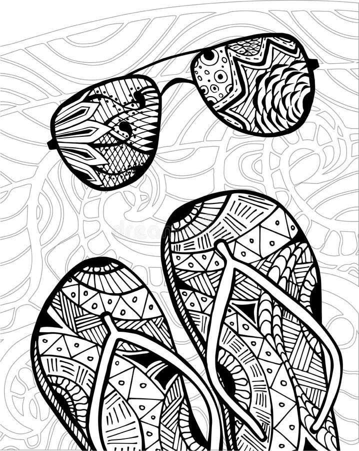 Zentangle tiré par la main des bascules électroniques pour livre de coloriage illustration stock Zentangle tiré par la main des bascules électroniques pour livre de coloriage illustration stock