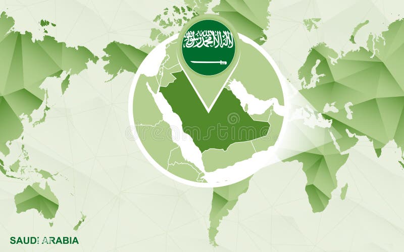 Zentrale Weltkarte Amerikas mit vergrößerter Saudi-Arabien Karte lizenzfreie abbildung Zentrale Weltkarte Amerikas mit vergrößerter Saudi-Arabien Karte lizenzfreie abbildung
