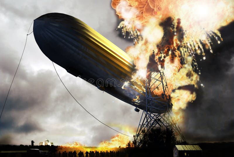 Zeppelinunfall vektor abbildung