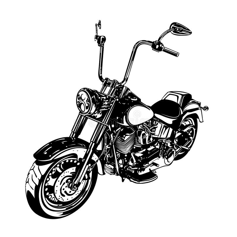 Motorrad Auf Weißer Unterlage Vektor Abbildung - Illustration von  automobil, gabelstapler: 267908208