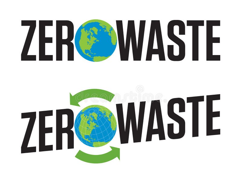 Zero Waste Badge or Emblem Vector Design. royalty free illustration