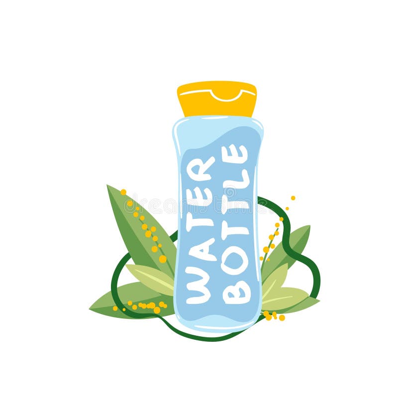 Zero Waste Bottle Sticker stock illustration