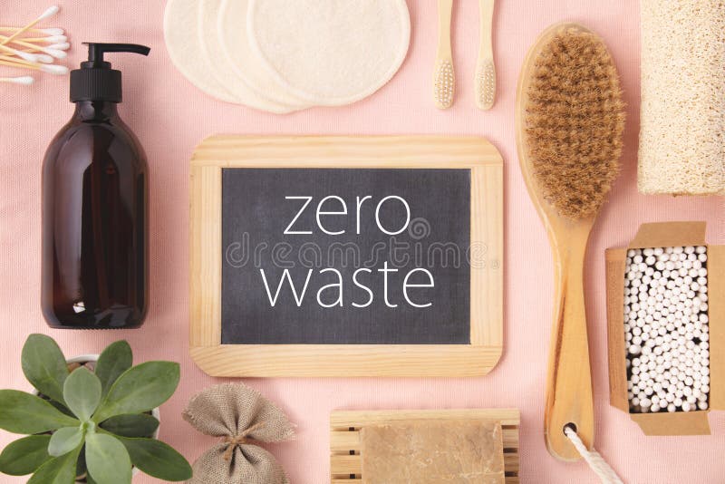 Zero waste concept. Eco-friendly bathroom accessories