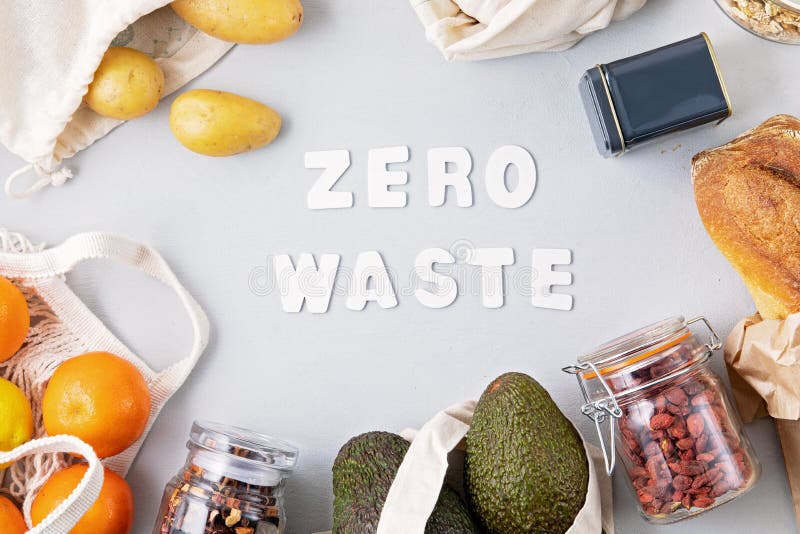 Zero Waste Food Shopping and Storage in Cotton Eco Bags. Glass Jars ...