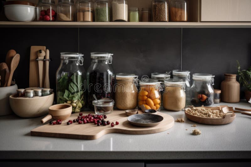 A Zerowaste Kitchen, with Fresh Ingredients and Minimal Packaging