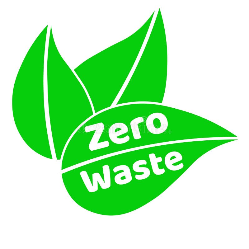 Zero Waste Lettering Text Sign or Logo. Waste Management Concept ...