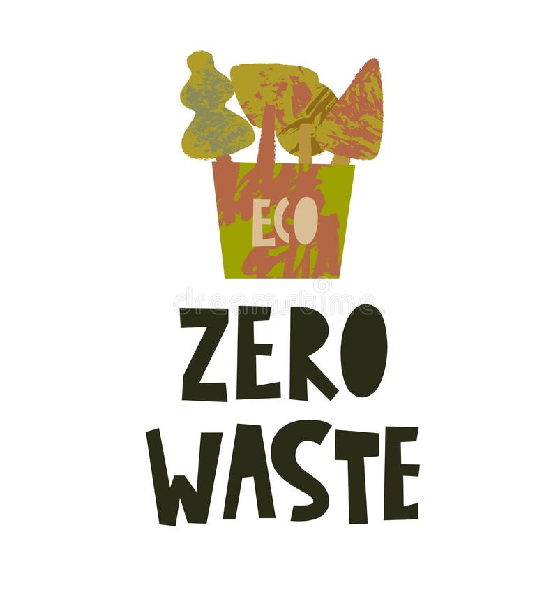 Zero Waste Lifestyle Poster Stock Vector - Illustration of earth ...