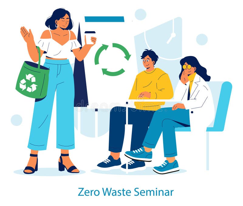 Zero Waste Seminar Interactive Vector stock illustration