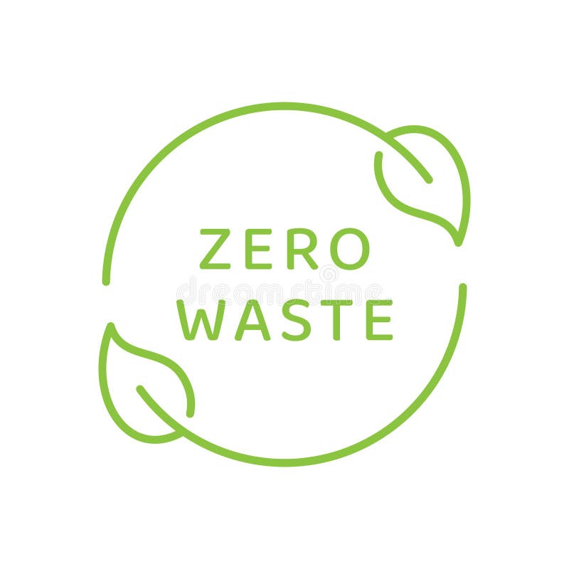 Zero Waste Simple Vector Label Stock Vector - Illustration of emblem ...