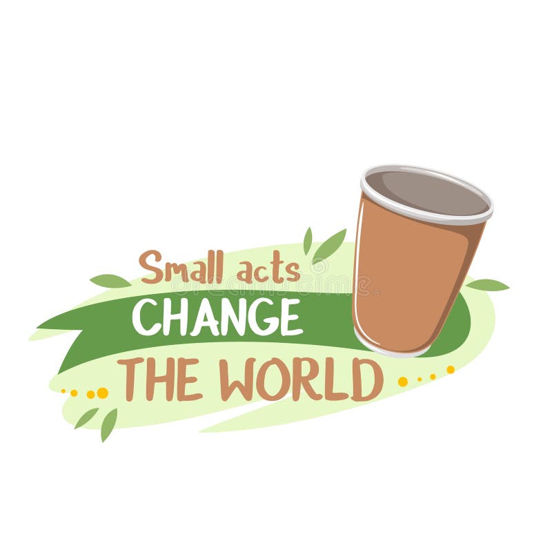 Zero Waste Sticker vector illustration