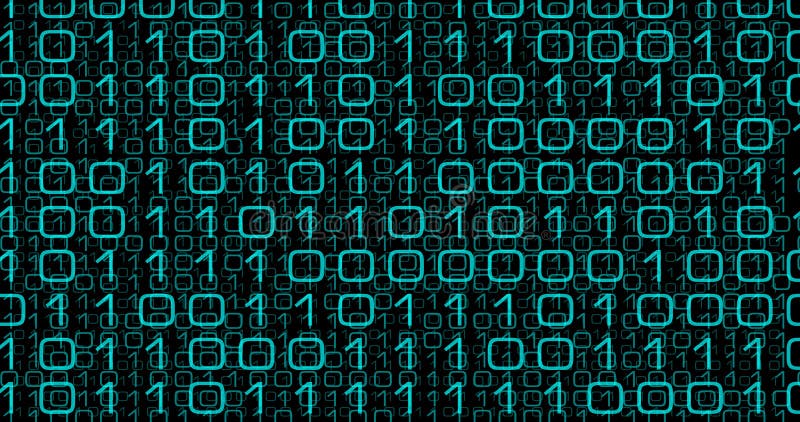 Zeros ones binary code abstract concept vector illustration
