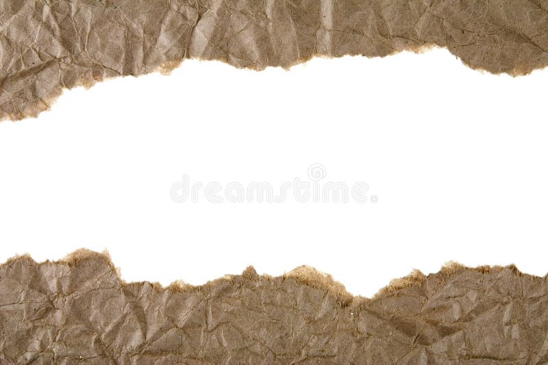Zerrissenes braunes Papier stockfoto