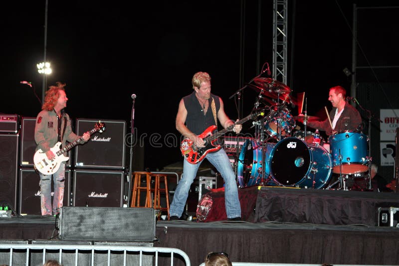 On stage is the iconic Night Ranger band who helped define an era of American music and became the face and sound of the 80s. Members include Jack Blades and Brad Gillis. On stage is the iconic Night Ranger band who helped define an era of American music and became the face and sound of the 80s. Members include Jack Blades and Brad Gillis.