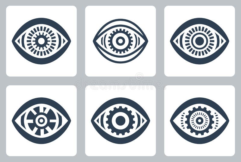 Zestaw ikon Cyber eyes ilustracja wektor