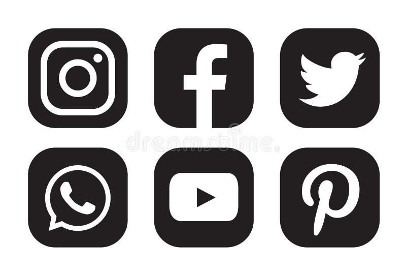 Zestaw ikon mediów społecznościowych