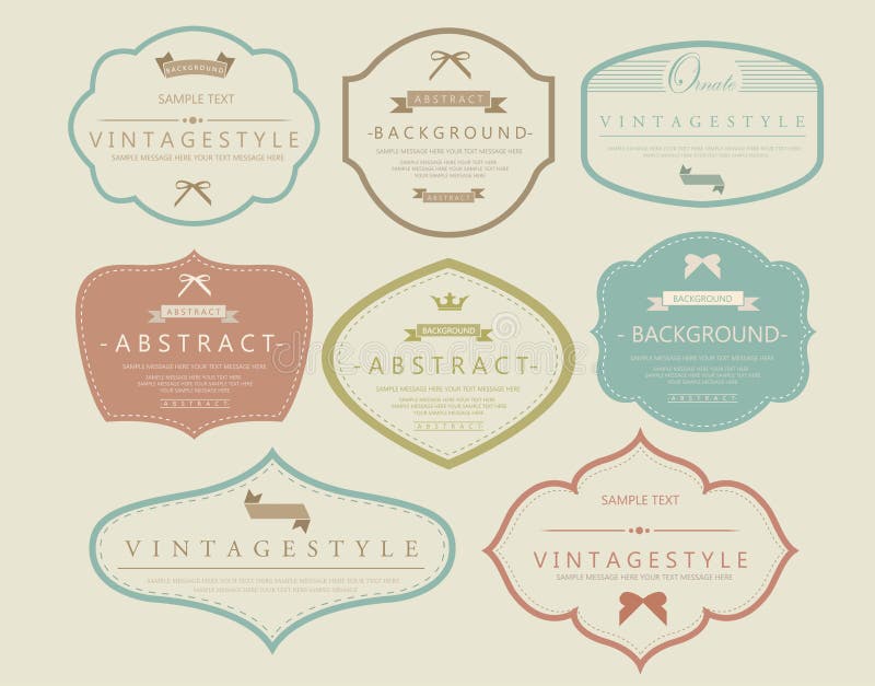 Zestaw retro i retro royalty ilustracja