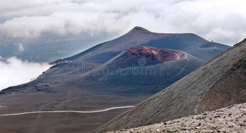 Zet Etna, Sicilië op stock fotografie Zet Etna, Sicilië op stock fotografie