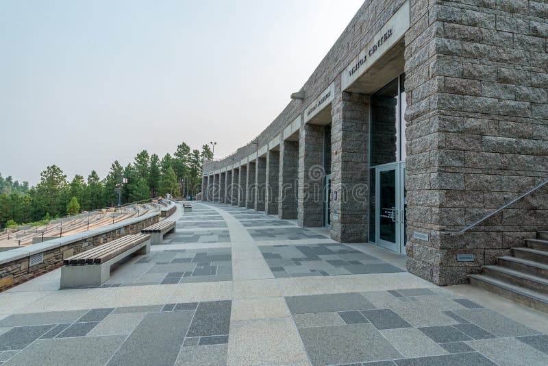 Zet Rushmore Nationaal Herdenkingslincoln borglum visiter center op stock afbeeldingen Zet Rushmore Nationaal Herdenkingslincoln borglum visiter center op stock afbeeldingen