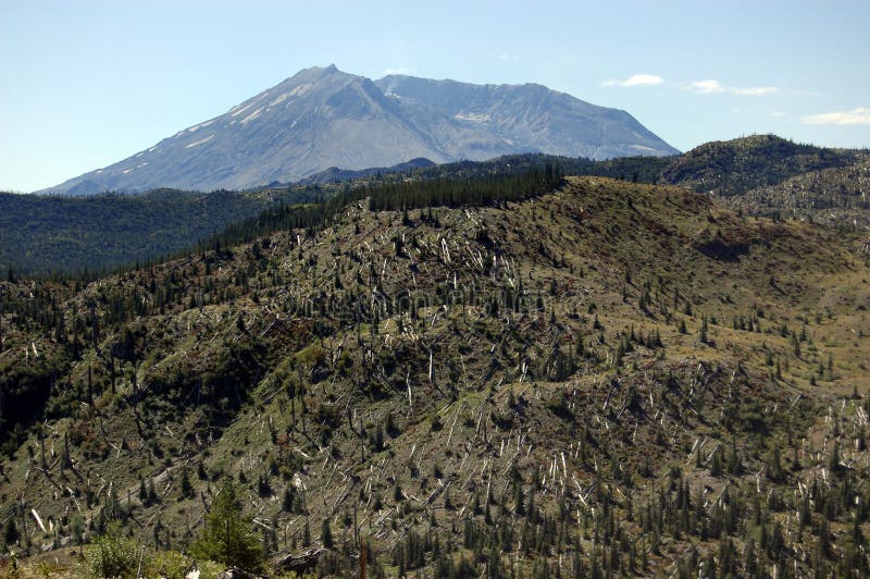 Zet St. Helens de Streek van de Ontploffing op stock foto Zet St. Helens de Streek van de Ontploffing op stock foto