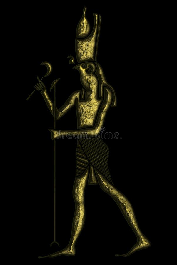 Zeul Sfânt al Egiptului Antic vector illustration