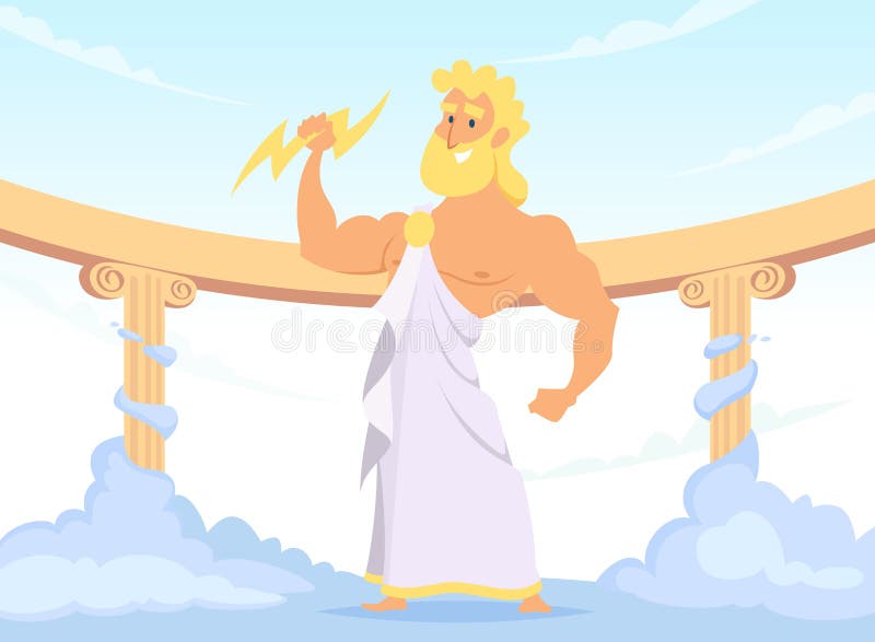 Zeus Greek forntida gud av åska och blixt