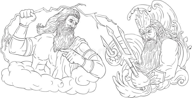 zeus greek god mythology line icon vector illustration 24131187 Vector Art  at Vecteezy