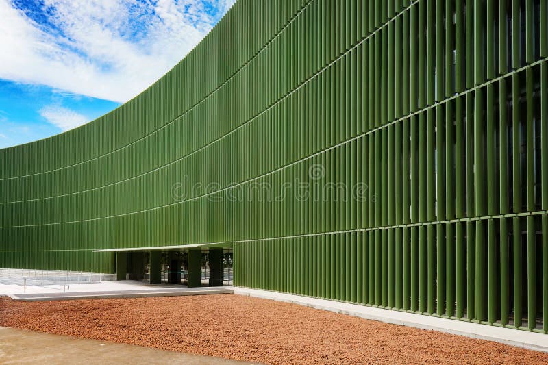 The exterior of the green Courts of Account building in Brasilia, Brazil. The exterior of the green Courts of Account building in Brasilia, Brazil