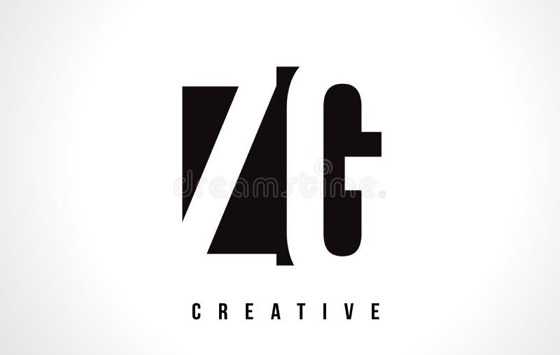 ZG Z G White Letter Logo Design with Black Square. Stock Vector